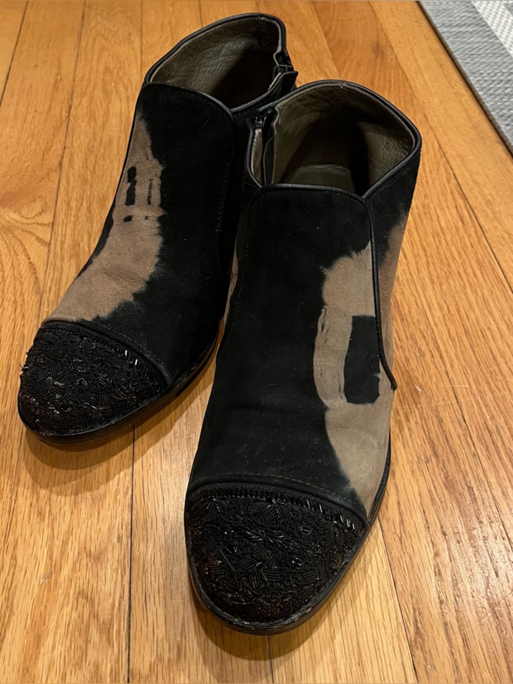 Meher Kamala x Anthropologie Queen Heel Boots Cow Print Size 38 US 7.5